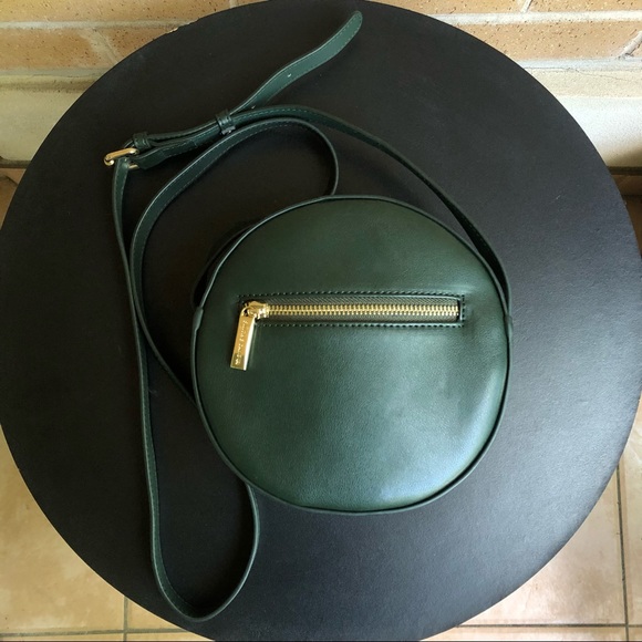Smith & Canova green leather round crossbody bag - Picture 4 of 6